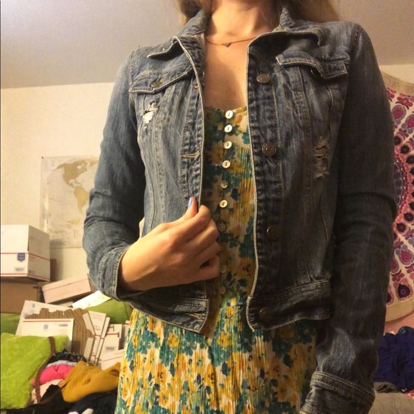 Distressed Jean Jacket - Picture 1 of 4